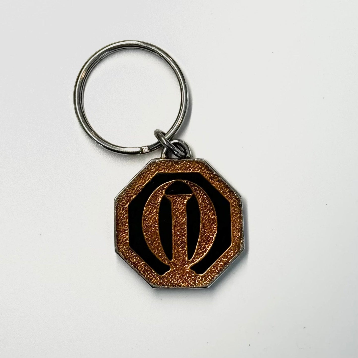 Optimists International Gold/Black Metal Keychain Key Ring Pre-Owned