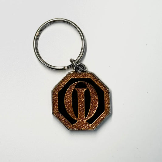 Optimists International Gold/Black Metal Keychain Key Ring Pre-Owned