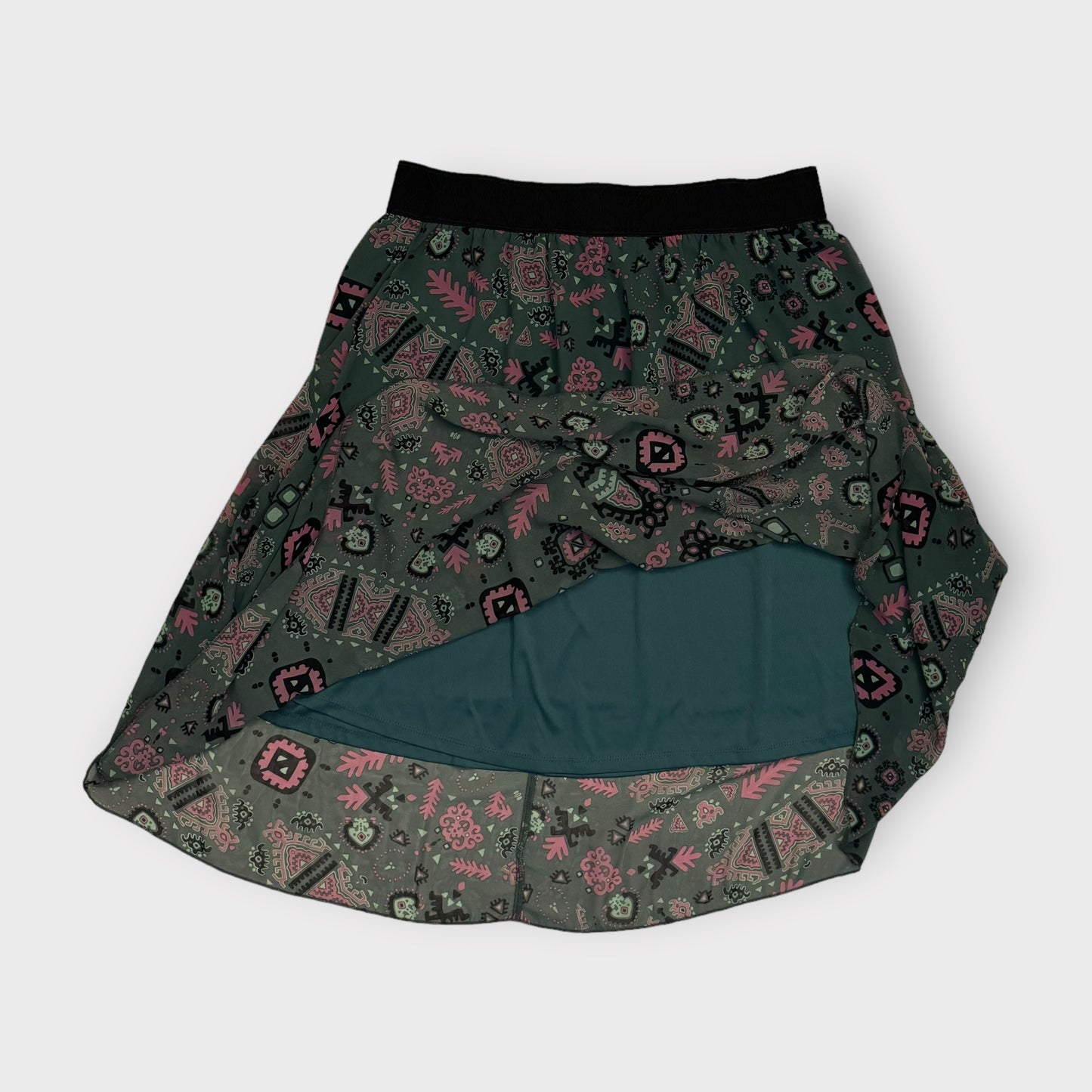 LuLaRoe Lined Lola Skirt | XL | Green/purple/black Tribal | NWT
