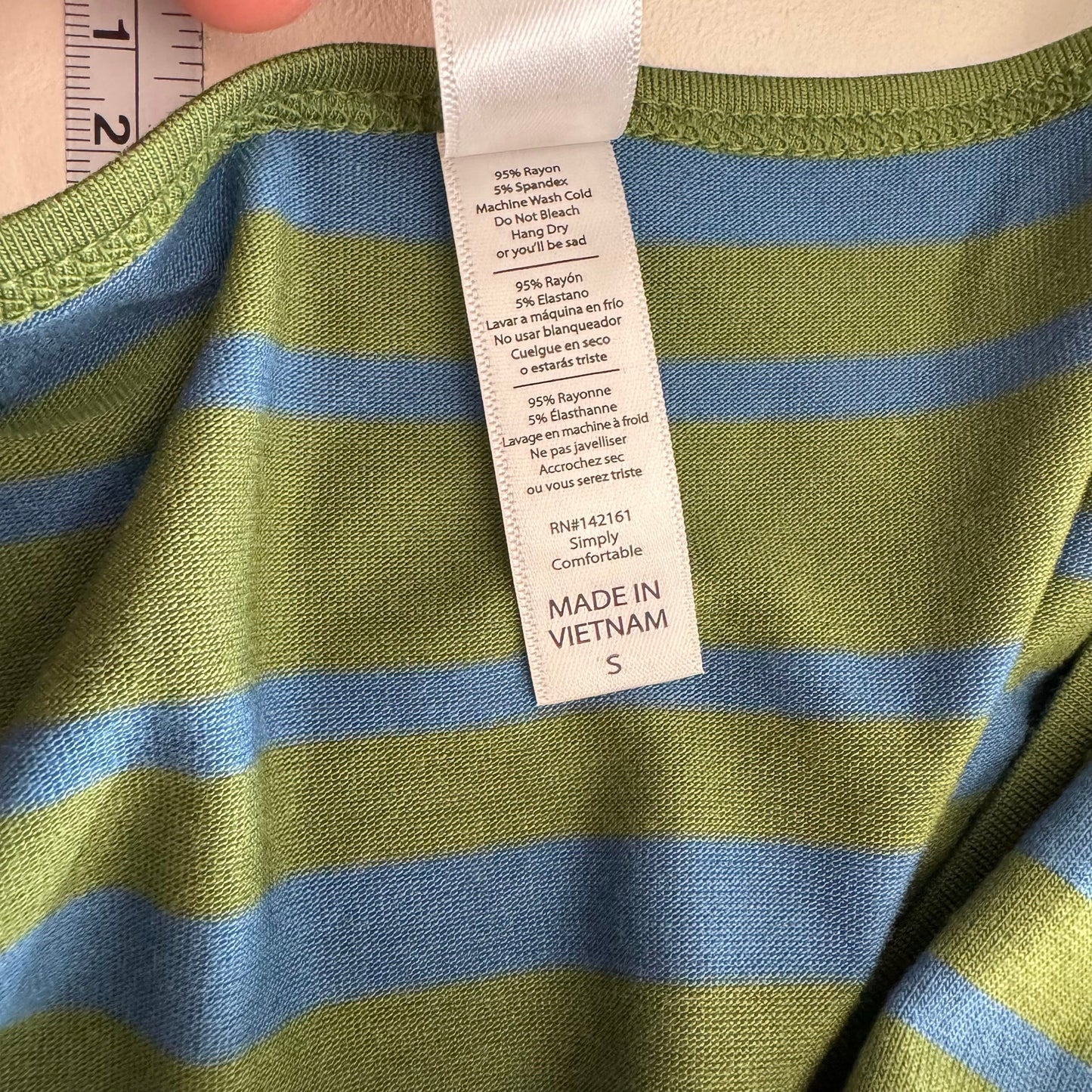 LuLaRoe Vault | Classic T | Color: Green/Blue | Size: S (6-8) | Striped | NWT