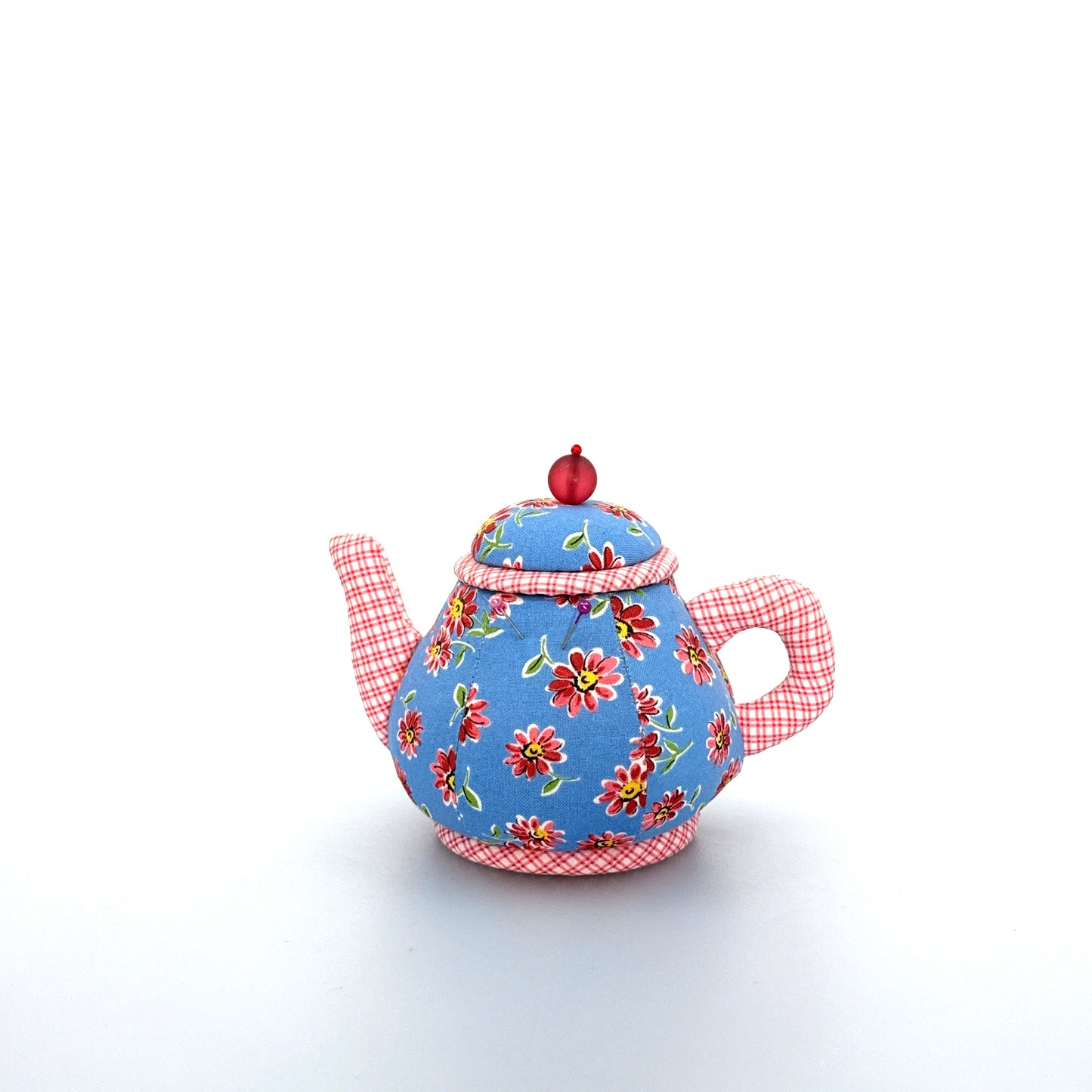 Vintage Dritz Collectible Cushions Chintz Teapot Pin Cushion Sewing Storage