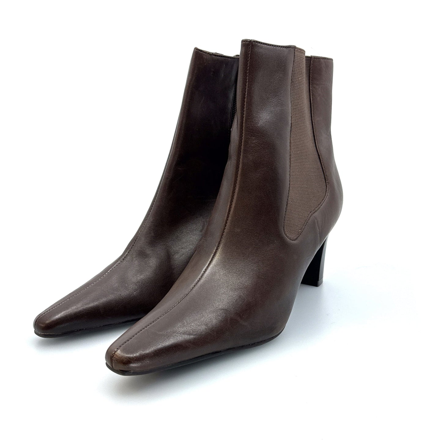 Predictions Womens Size 11 Zip Up Pointed Ankle Heeled Boots NWT