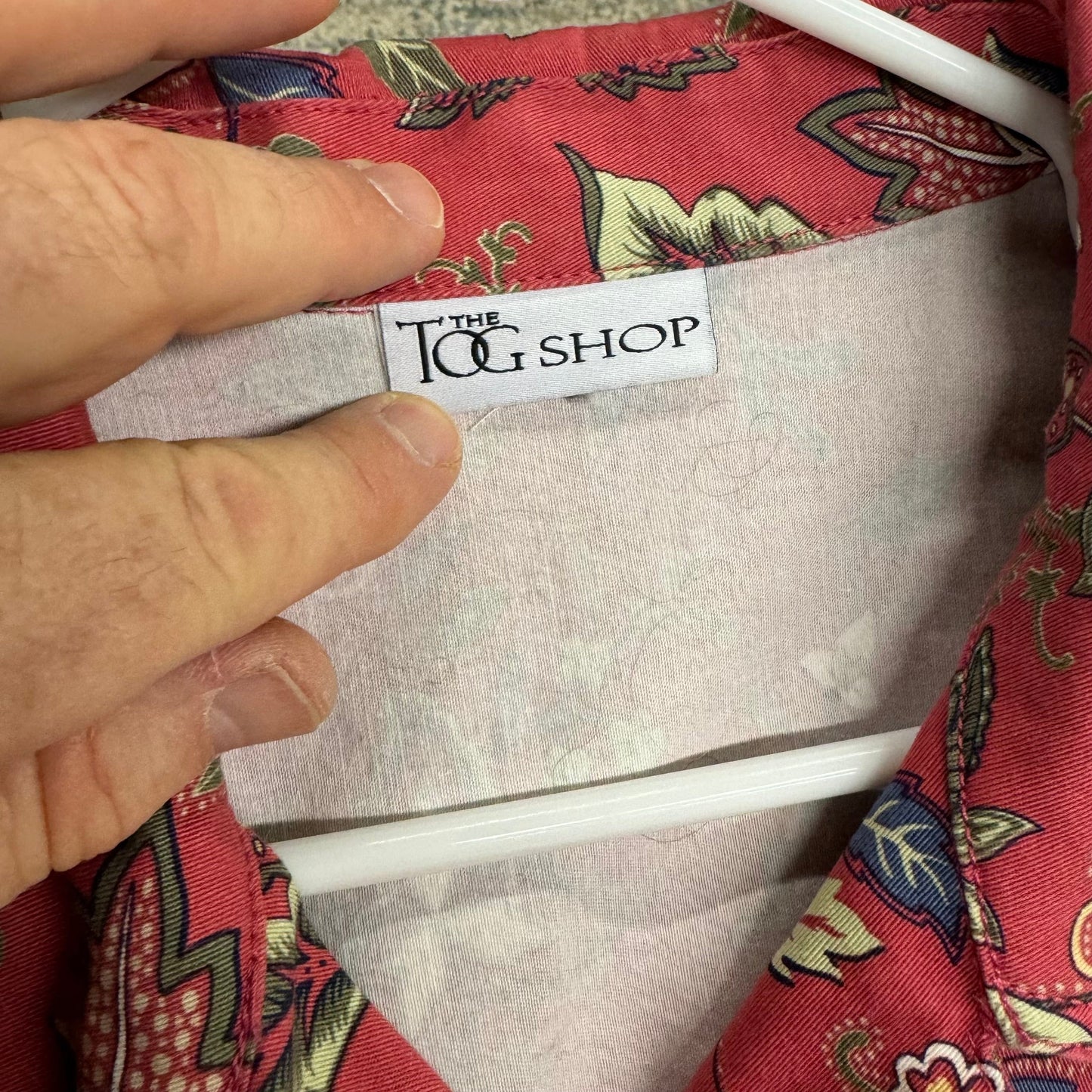 The Tog Shop Women's Red Floral Button-Up Jacket - Size L