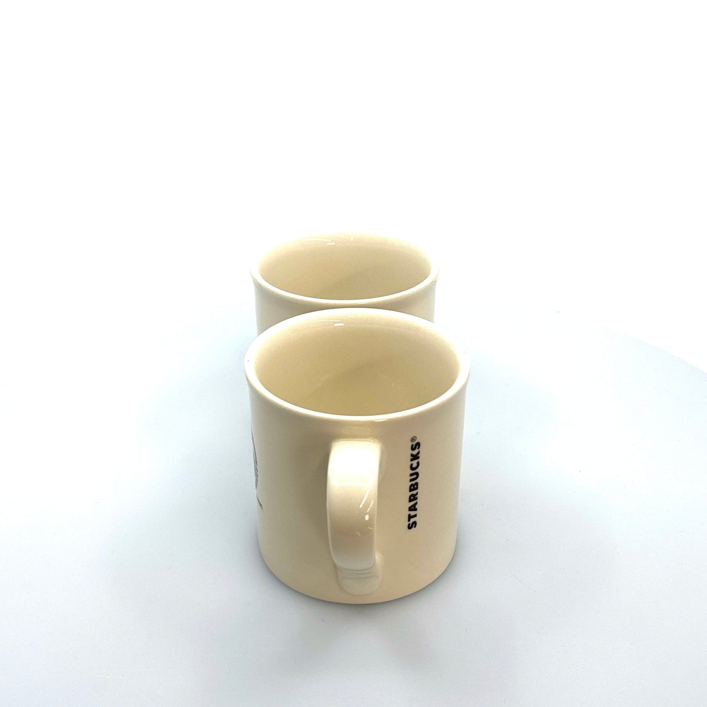 Set of 2 Starbucks Classic Green Mermaid Logo Porcelain 16oz, Pre-Owned