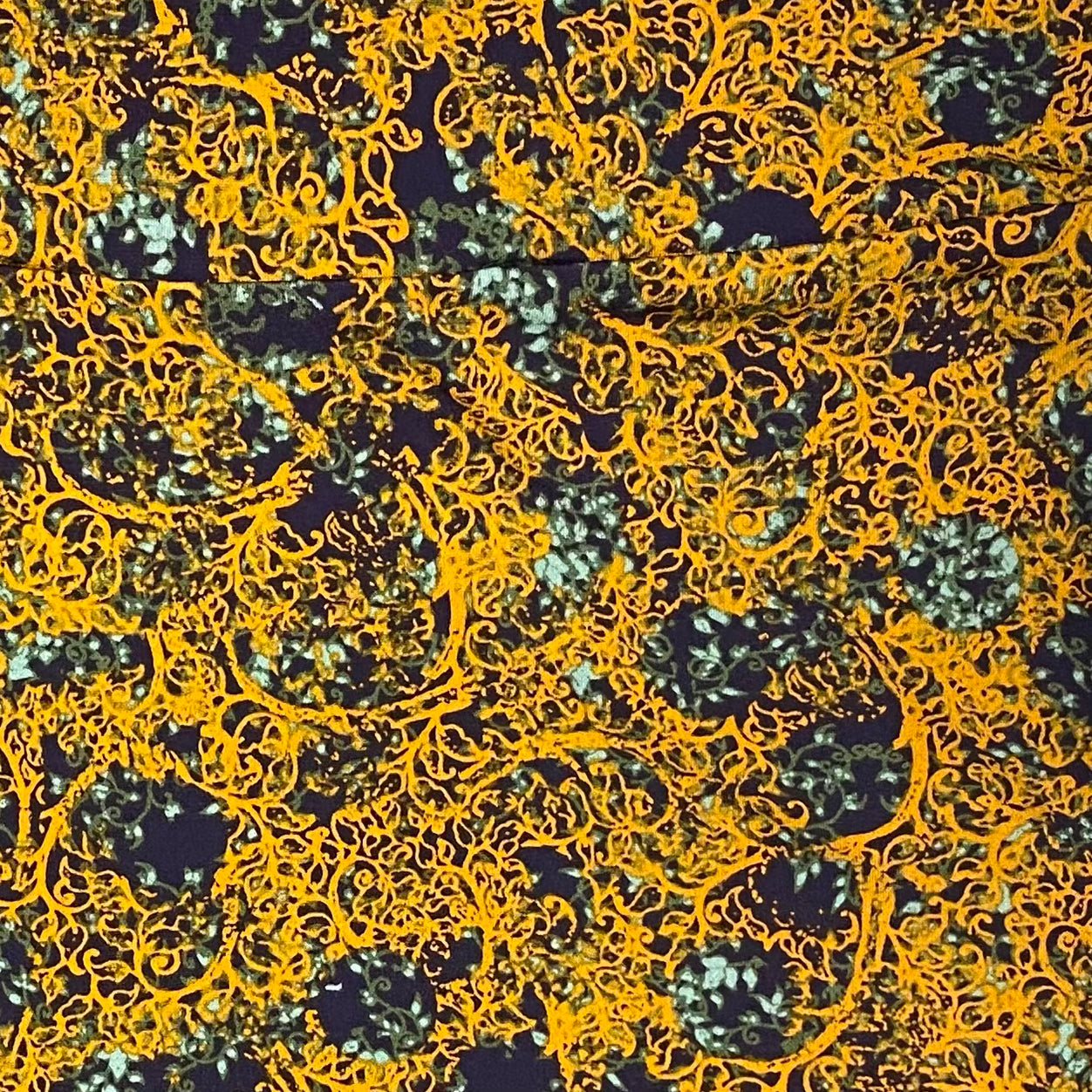 LuLaRoe Azure A-Line Skirt | M (6-8) | Yellow/Black Abstract Scribbles | NWT