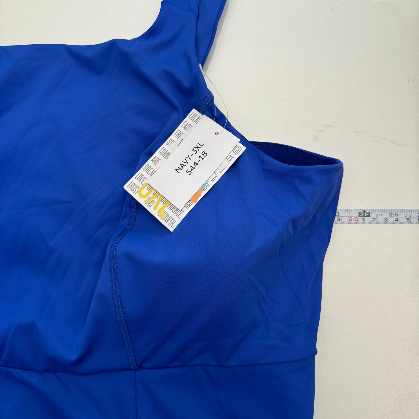 LuLaRoe | Navy Cross Back Dress | 3XL (24-26) | Royal Blue | Solid | NWT