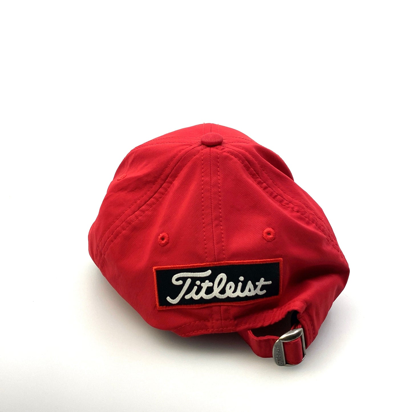 Titleist Mens Red Adjustable Golf Baseball Hat Cap Breathable - BCC Shotgun Blast Pre-Owned