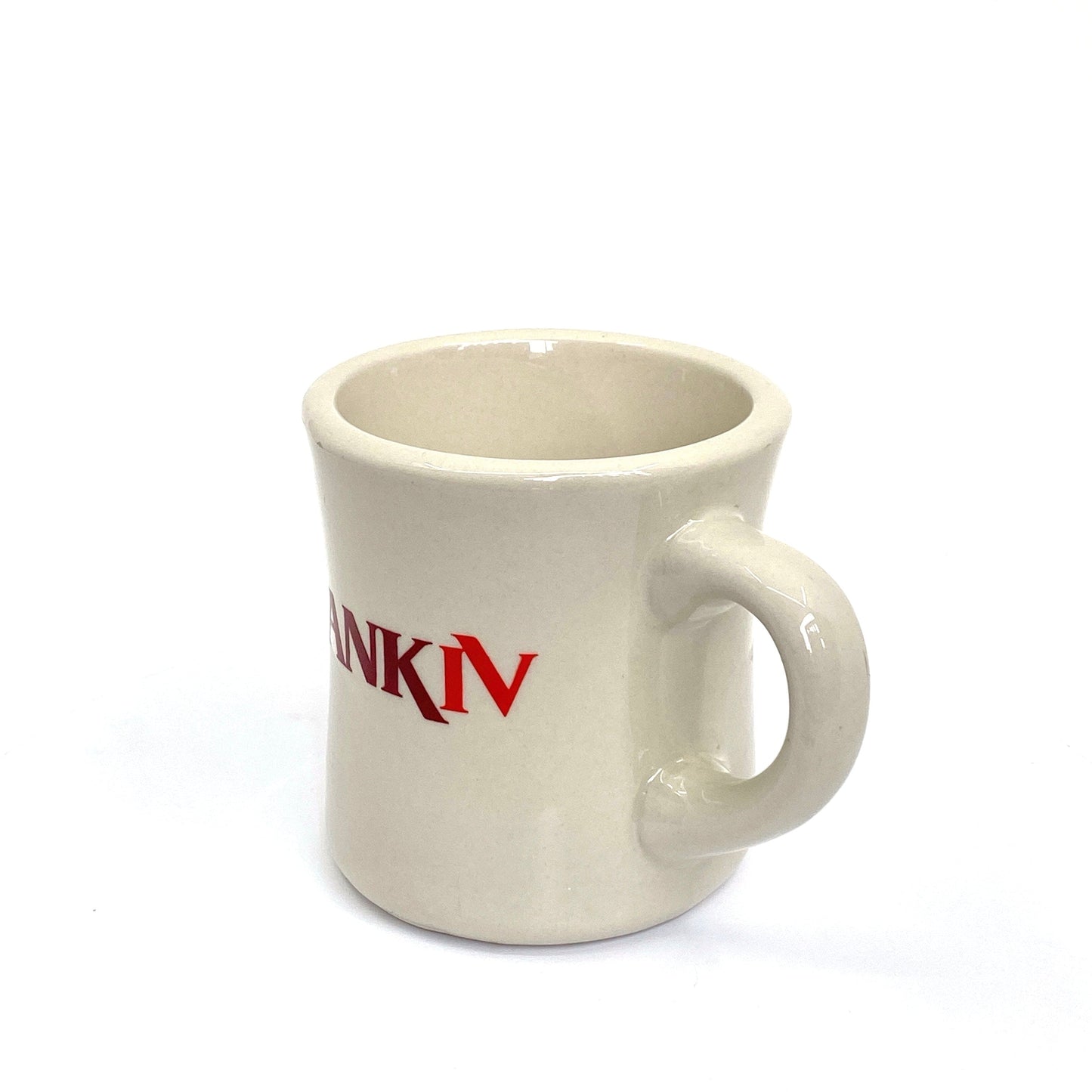Vintage ‘Bank IV’ Logo Ceramic Coffee Mug Cup Vintage 14 Fl Oz