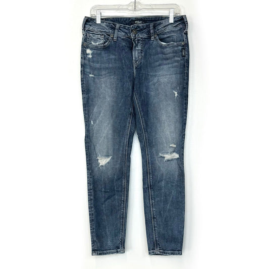 Silver Jeans Co. Women's SAM Skinny Jeans - Size 28/25 - Blue