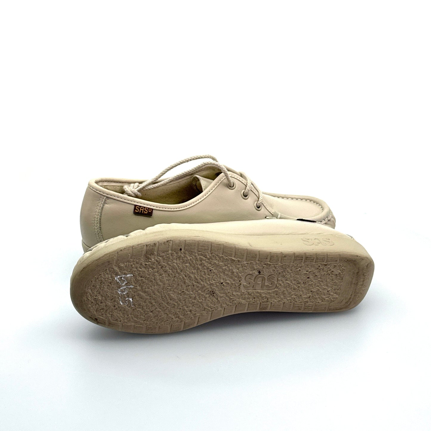 SAS | Womens Siesta Lace-Up Oxfords | Color: Beige | Size: 6M | GUC