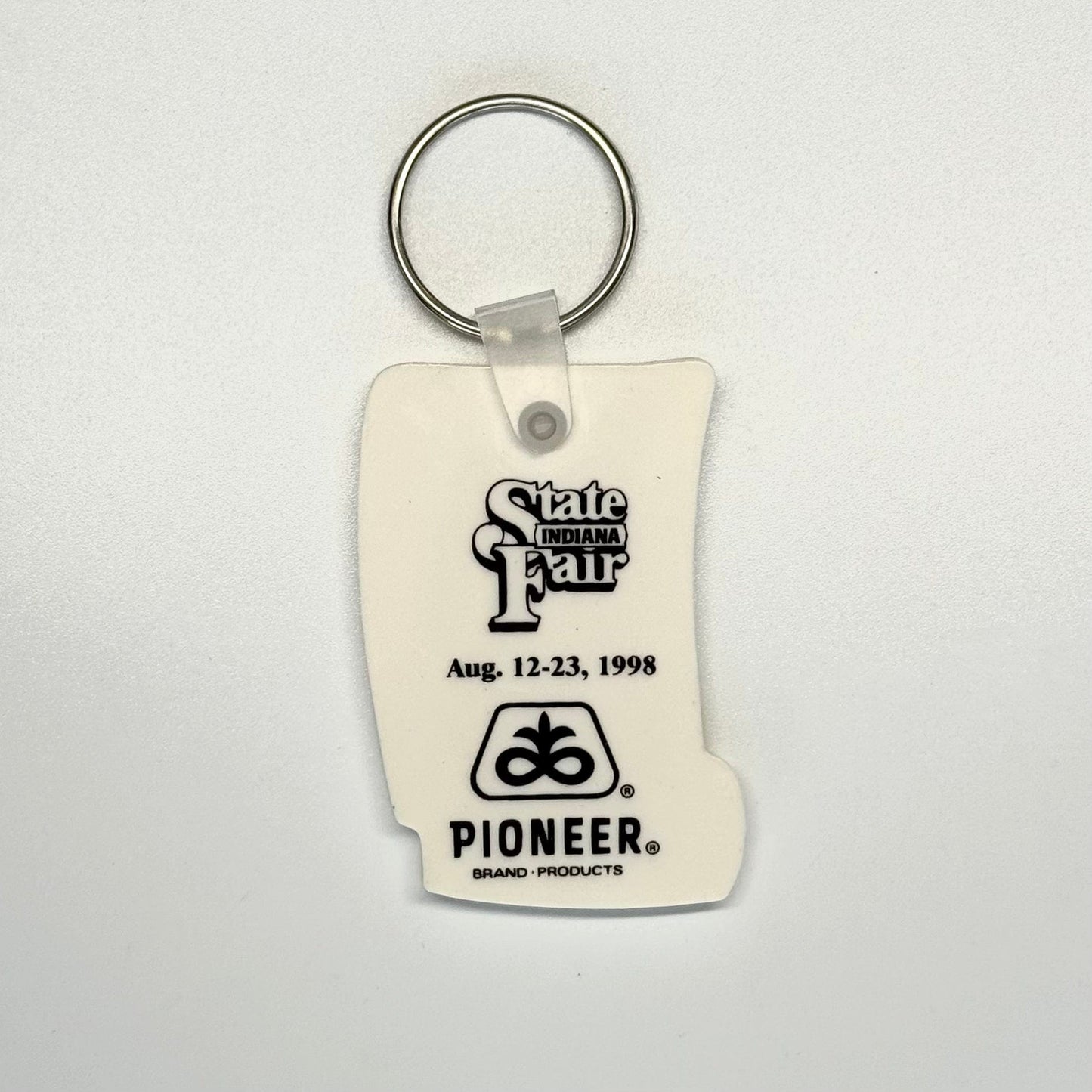 Vintage ‘Indiana State Fair’ Flag Keychain Key Ring Rubber