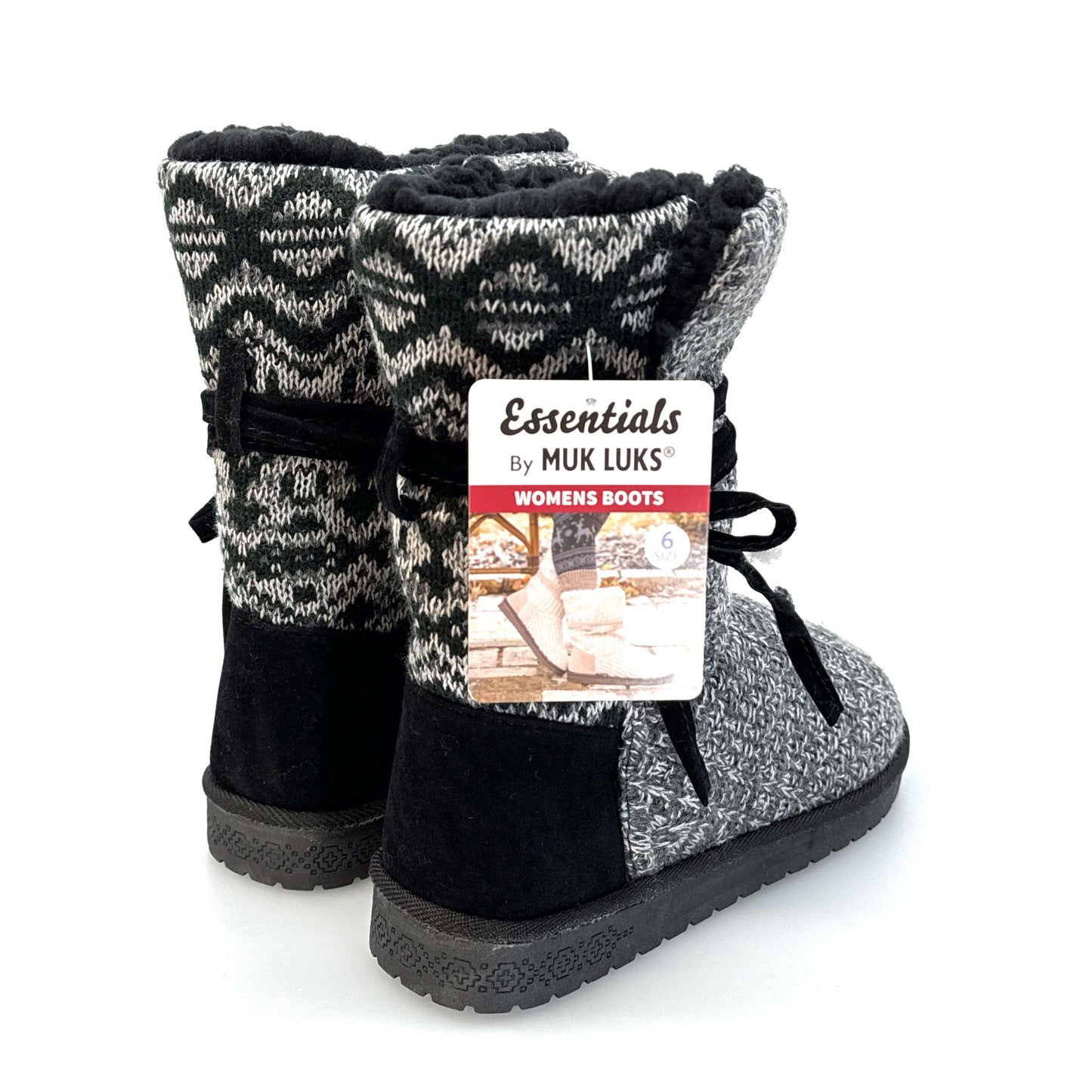 Muk Luks Essentials | Womens Clementine Boot | Color: Dark Gray | Size: 6 | NWT