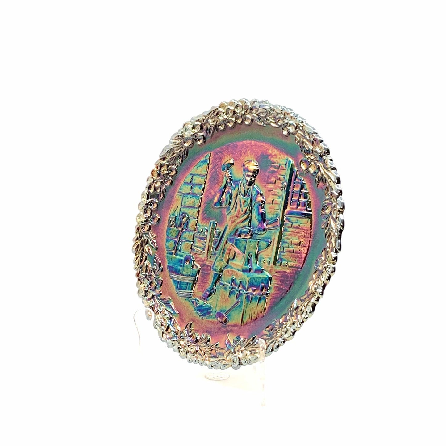 1972 Fenton Glass Collector Plate No. 3 In The Annual Series Early Craftsman of English America - | Buy at Parsimony Shoppes