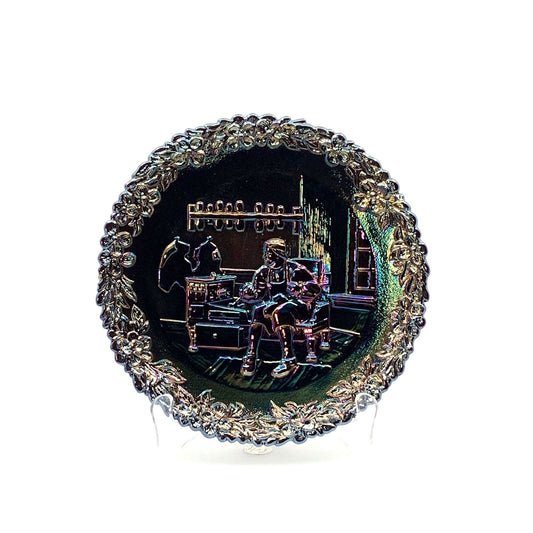 1973 Fenton Glass Collector Plate No. 4 In The Annual Series Early Craftsman of English America -  | Buy at Parsimony Shoppes