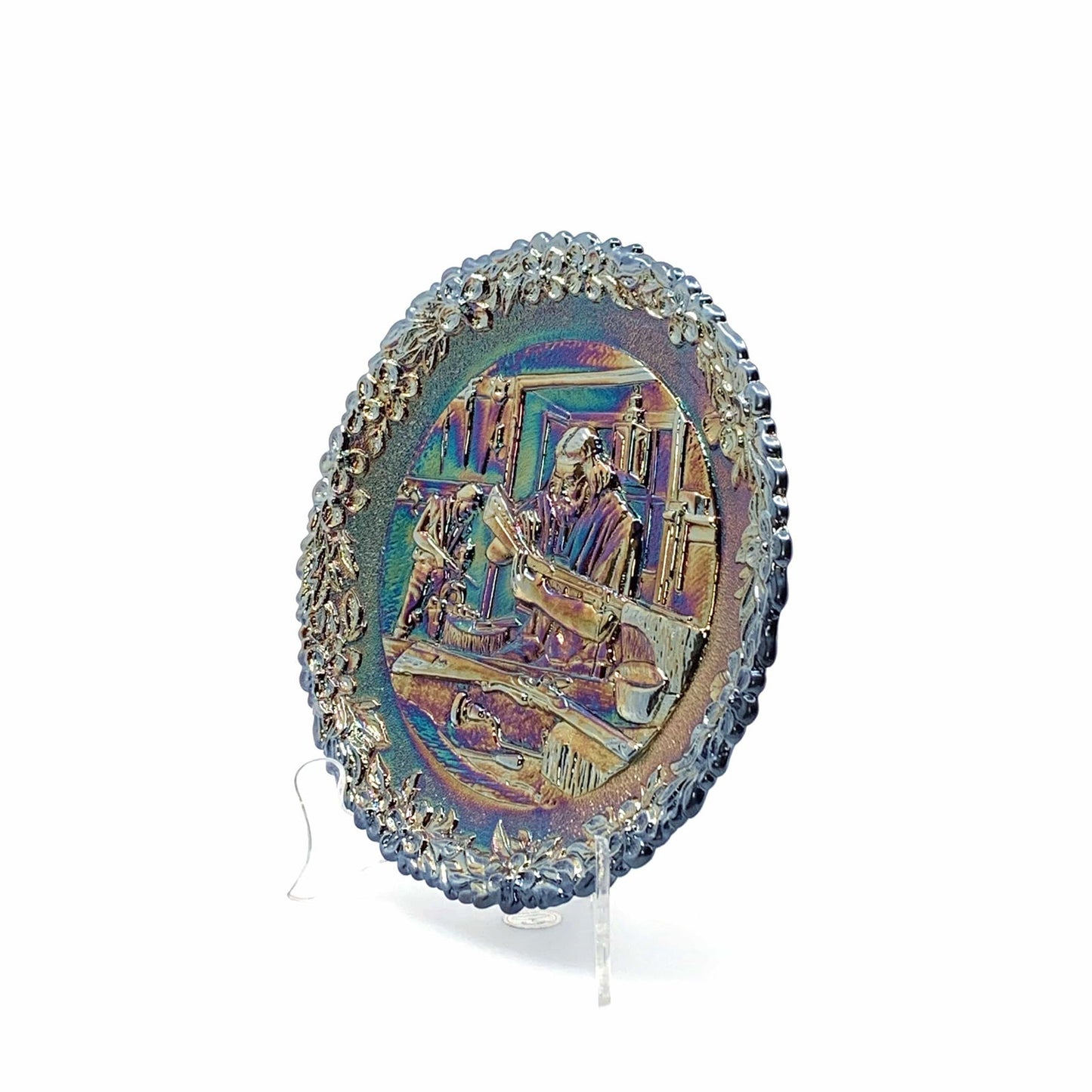 1976 Fenton Glass Collector Plate No. 7 In The Annual Series Early Craftsman of English America - | Buy at Parsimony Shoppes