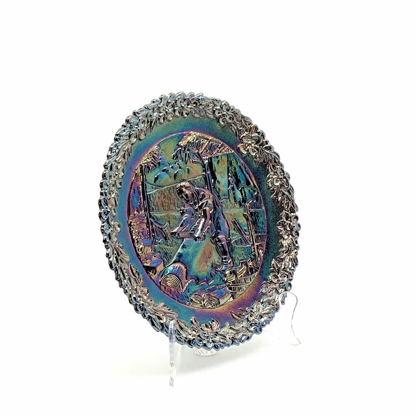 1980 Fenton Glass Collector Plate No. 11 In The Annual Series Early Craftsman of English America - | Buy at Parsimony Shoppes