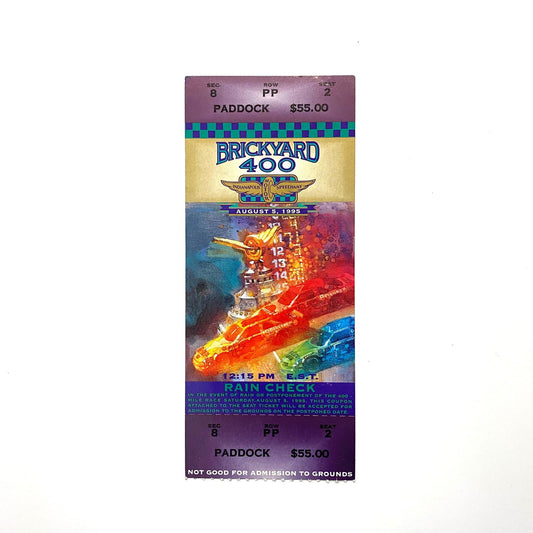1995 Brickyard 400 Indianapolis Motor Speedway Ticket Stub -  | Buy at Parsimony Shoppes