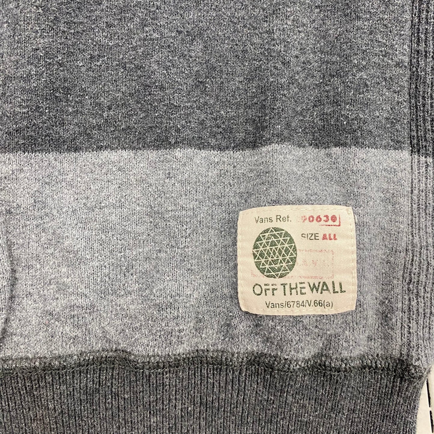 Vans Mens Size M Reversible Gray Striped Sweater L/s Pre-Owned