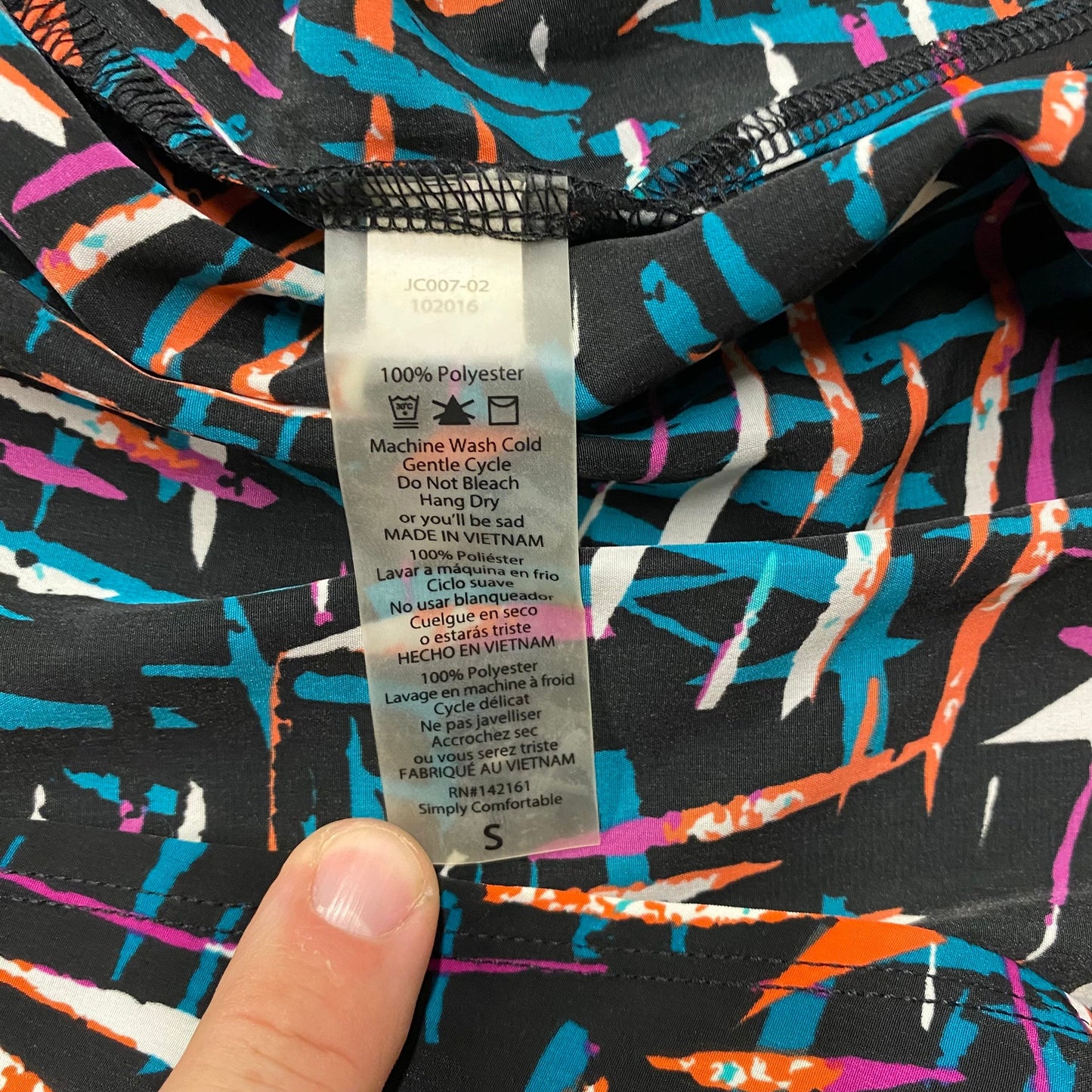 LuLaRoe Womens Size S Black/Multicolor Retro Joy Duster Vest Sleeveless NWT