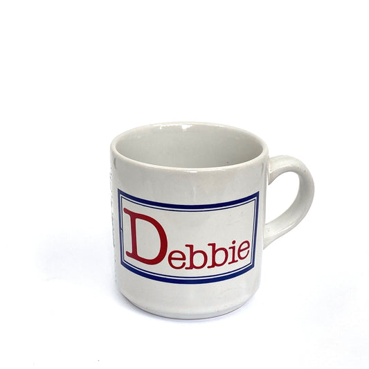 ‘Debbie with a capital D’ White Ceramic Personalized Coffee Cup 14 Fl Oz