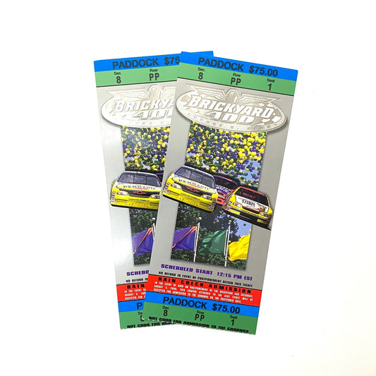 2000 Brickyard 400 Indianapolis Motor Speedway Ticket Stubs, Pair of -  | Buy at Parsimony Shoppes