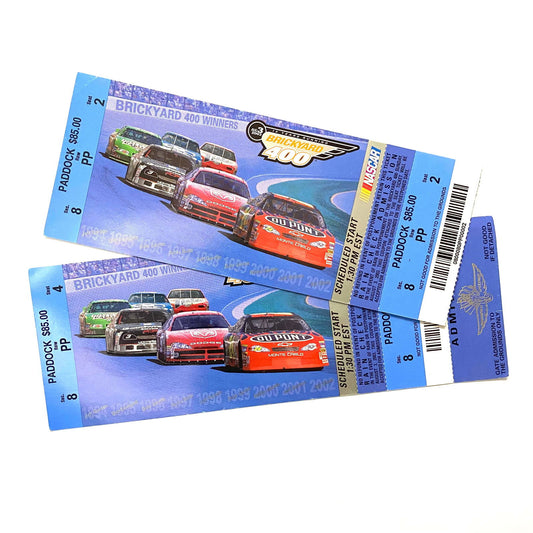 2003 Brickyard 400 Indianapolis Motor Speedway Ticket Stubs, Pair of -  | Buy at Parsimony Shoppes