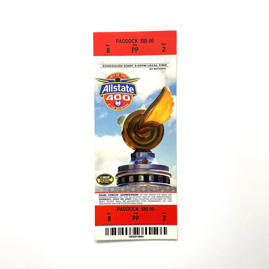 2007 Brickyard 400 Indianapolis Motor Speedway Ticket Stub -  | Buy at Parsimony Shoppes