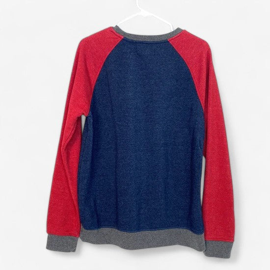 21 Men Men's Size M Red & Blue Pullover Sweatshirt