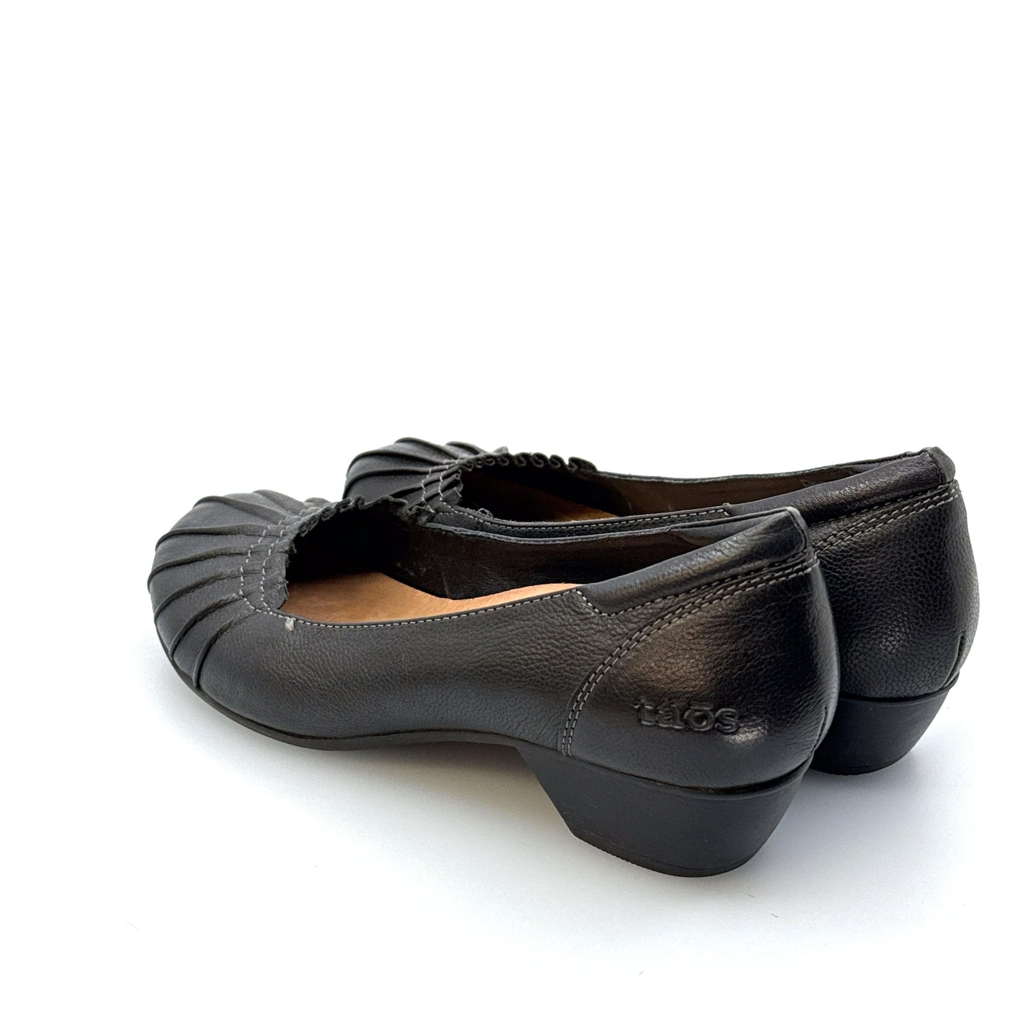 Taos | Womens Calypso Leather Slip-On Shoes | Color: Black | Size: 9 | Pre-Owned