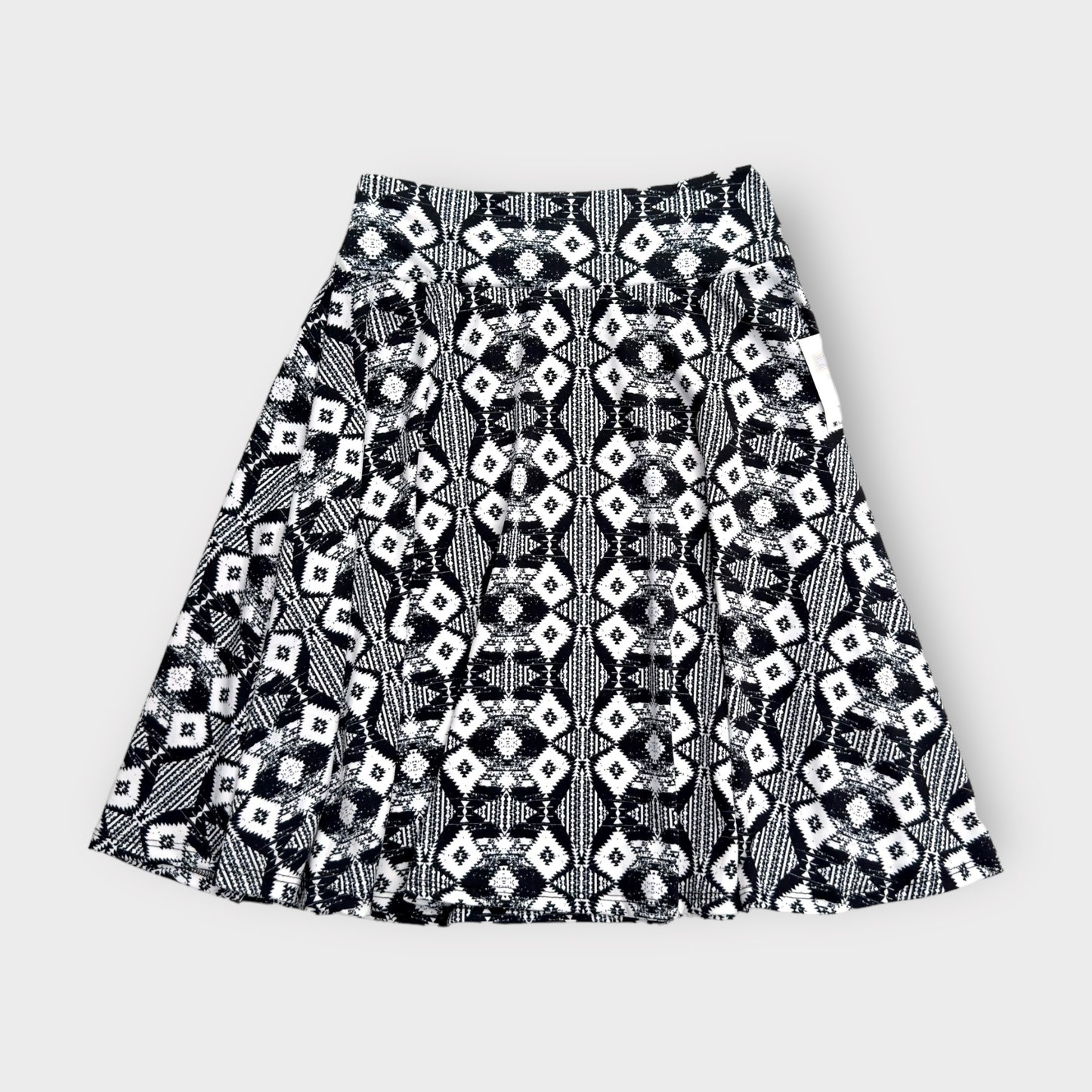 LuLaRoe Kids Azure A-Line Skirt | 12 (12-14) | Black/White Southwestern Pattern | NWT