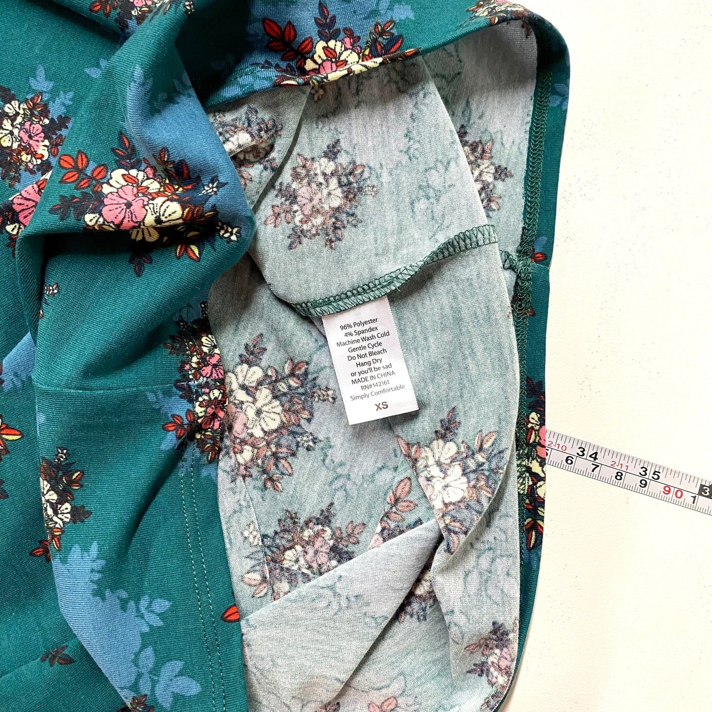LuLaRoe Julia Bodycon Dress | XS (2-4) | Green/Red | Ringer/Floral | NWT