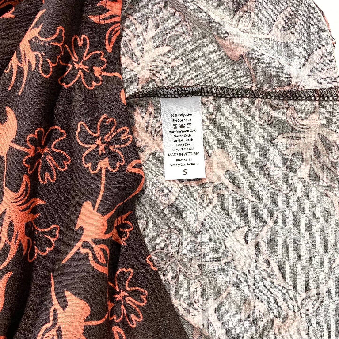LuLaRoe Womens S Irma Brown/Pink Floral S/s Tunic Top NWT