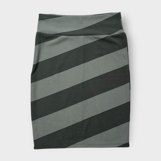 LuLaRoe Cassie Pencil Skirt - Gray Striped Pattern - Size M (8-10) - NWT