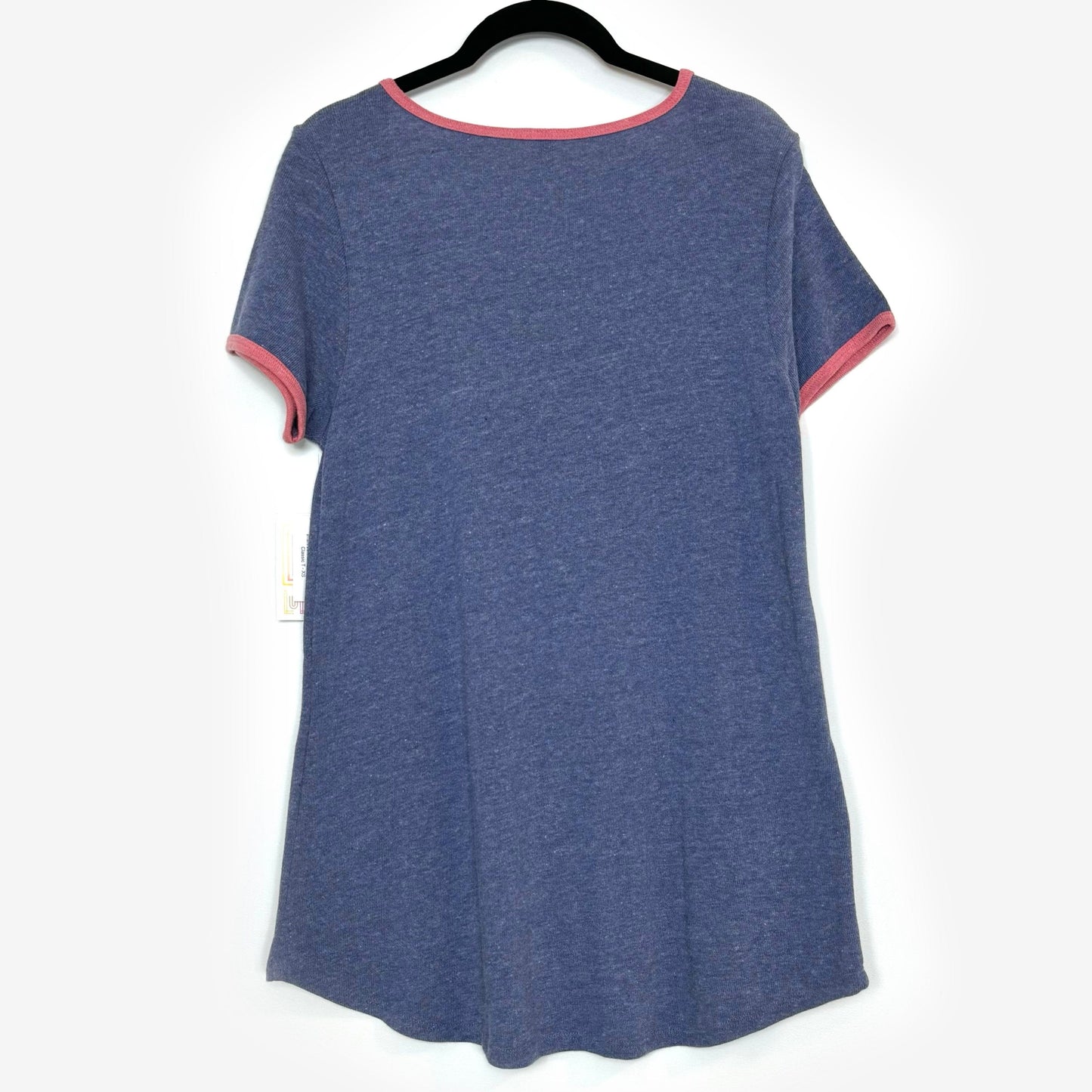 LuLaRoe Vault | Classic T | Color: Blue/pink | Size: XS (2-4) | Ringer | NWT