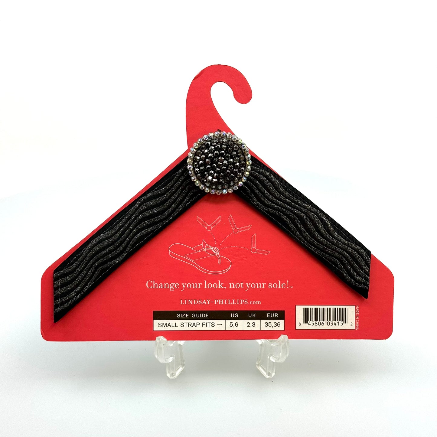 Lindsay Phillips Switchflops | 'Alix' Interchangeable Flip-Flop Straps | Color: Black/Silver | Size: S | NEW