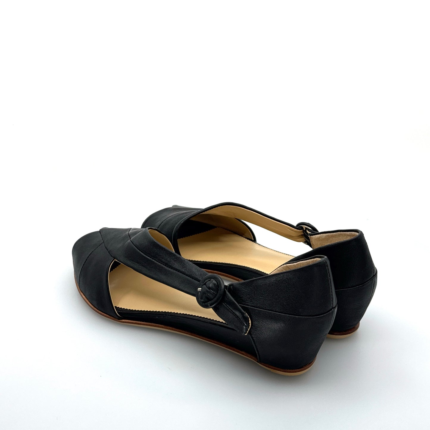 JJill | Womens Artful Peep-Toe Leather Sandals | Color: Black | Size: 9 (40.5) | NIB