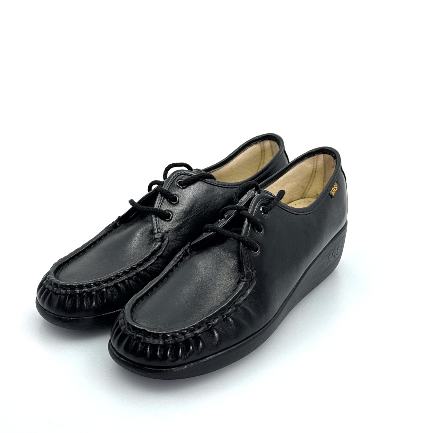SAS | Womens Bounce Wedge Loafers | Color: Black | Size: 10N | EUC