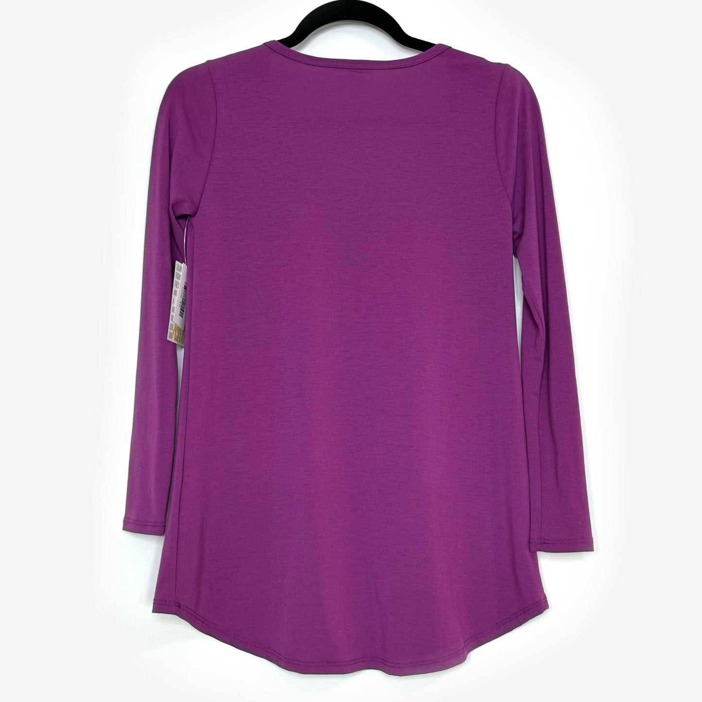 LuLaRoe Vault | Lynnae High-Low L/s Top | Size: XXS (00-0) | Purple | Solid | NWT