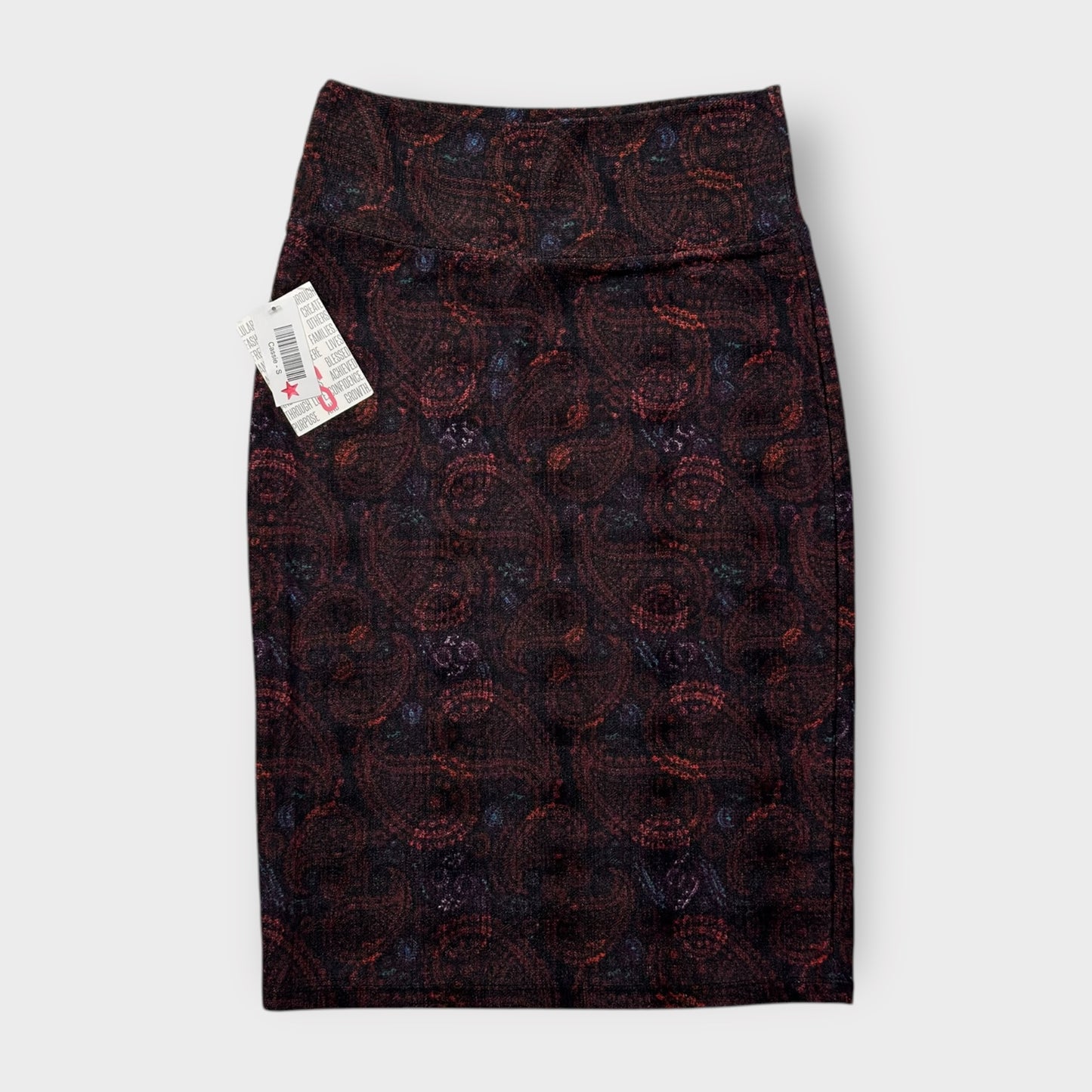 LuLaRoe Cassie Pencil Skirt - Multicolor Ornate Circle Lattice - Women's S (4-6) - NWT