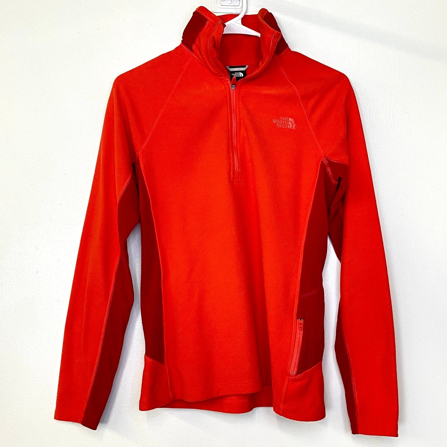 Vibrant The North Face Womens Size S Orange/Purple Fleece ¼ Zip Pullover Sweatshirt Pre-Owned