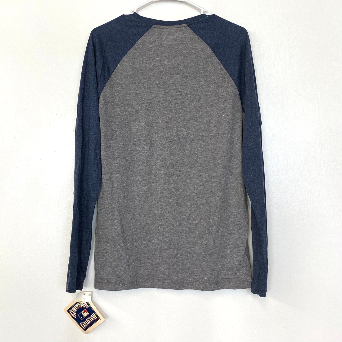 Genuine MLB Merchandise Mens Size L Gray DETROIT TIGERS Raglan L/s T-Shirt