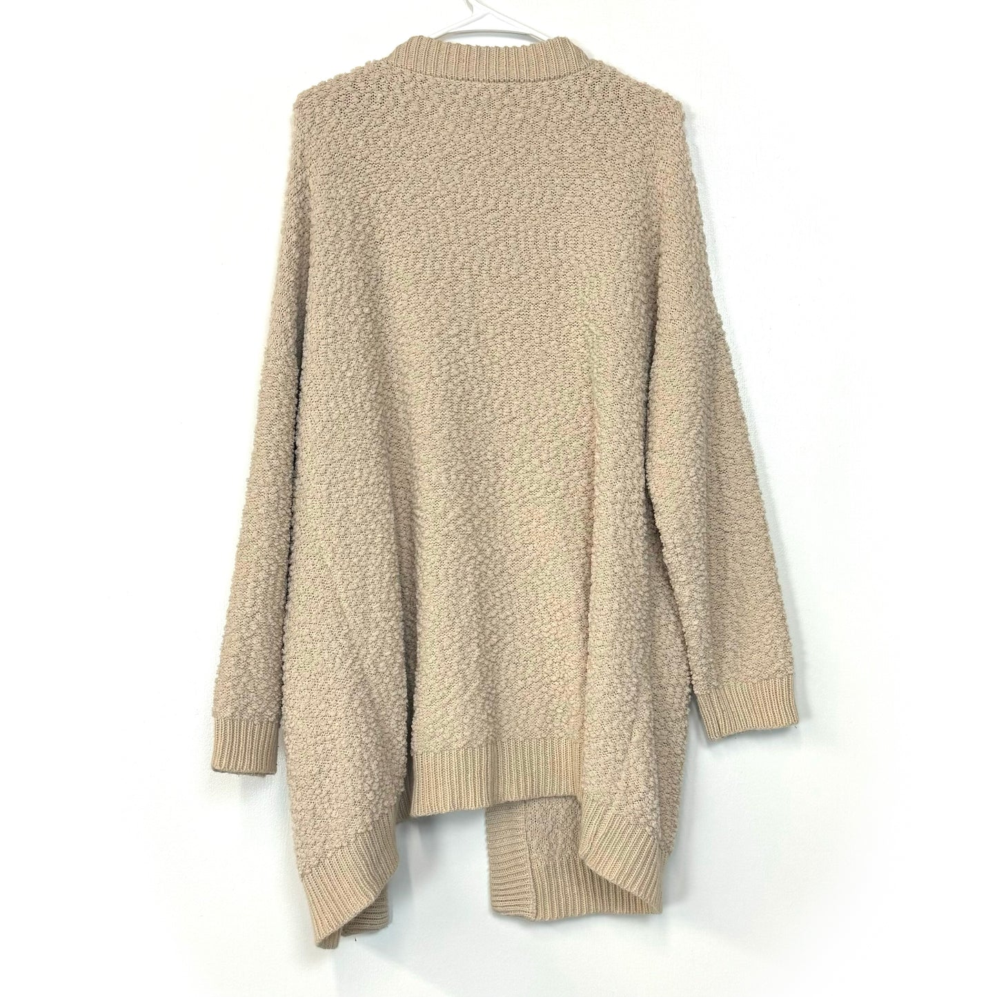 Say What? Women's Cream Long Knit Cardigan Sweater - Size XL - Pre-Owned