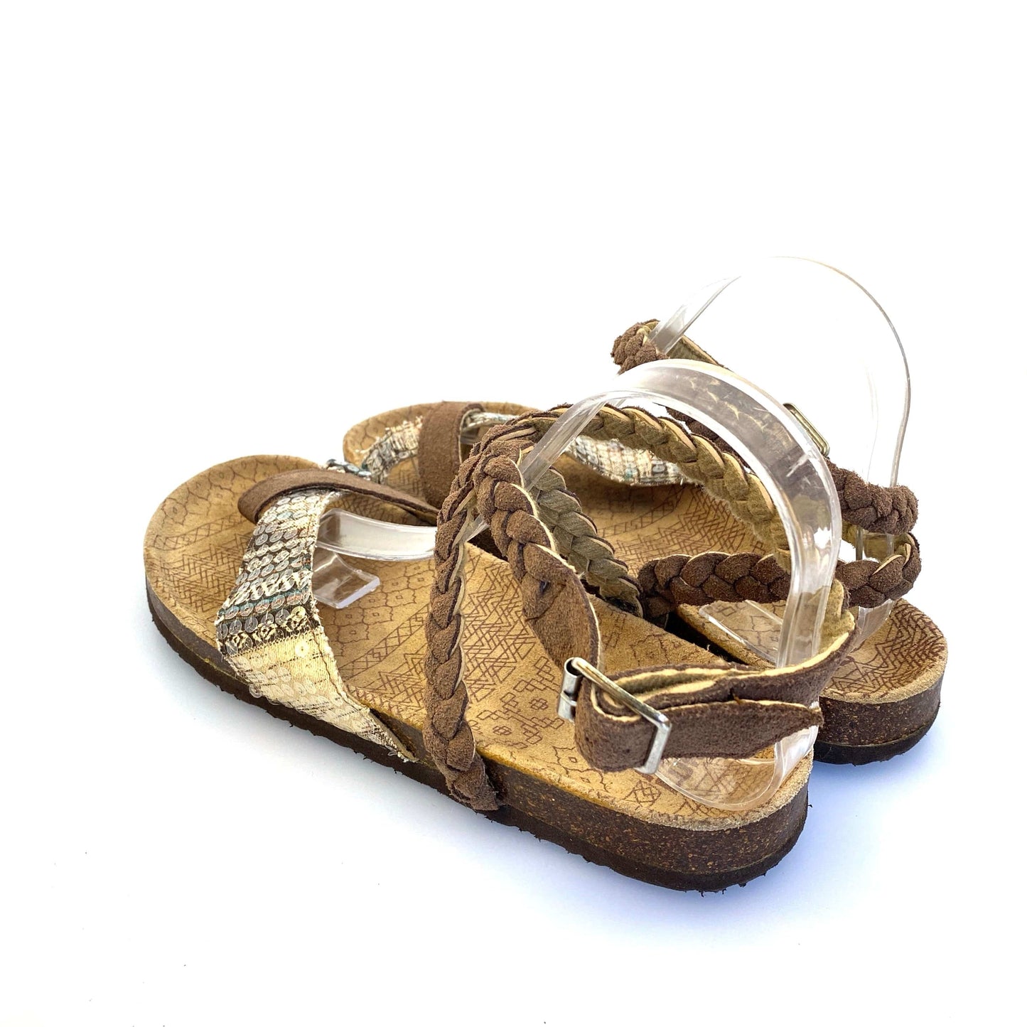 Muk Luks Womens Size 11 Zara Braided Strappy Sandal Pre-Owned