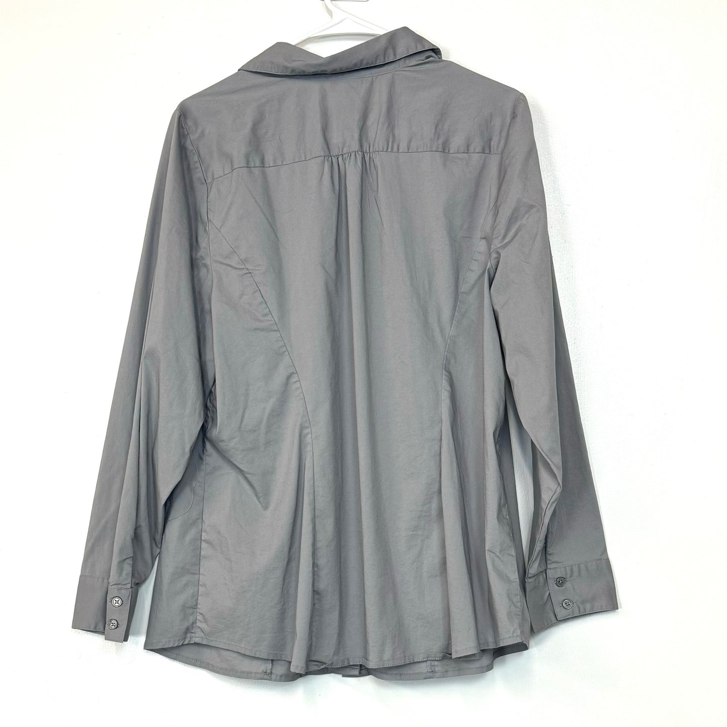 Lane Bryant | Womens Oxford Button-Up Shirt | Color: Gray | Size: 18 | Pre-Owned