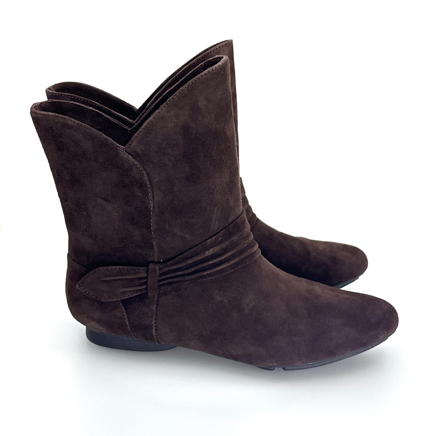 MeToo | Womens Tabitha Suede Ankle Boots | Color: Brown | Size: 9M | NIB