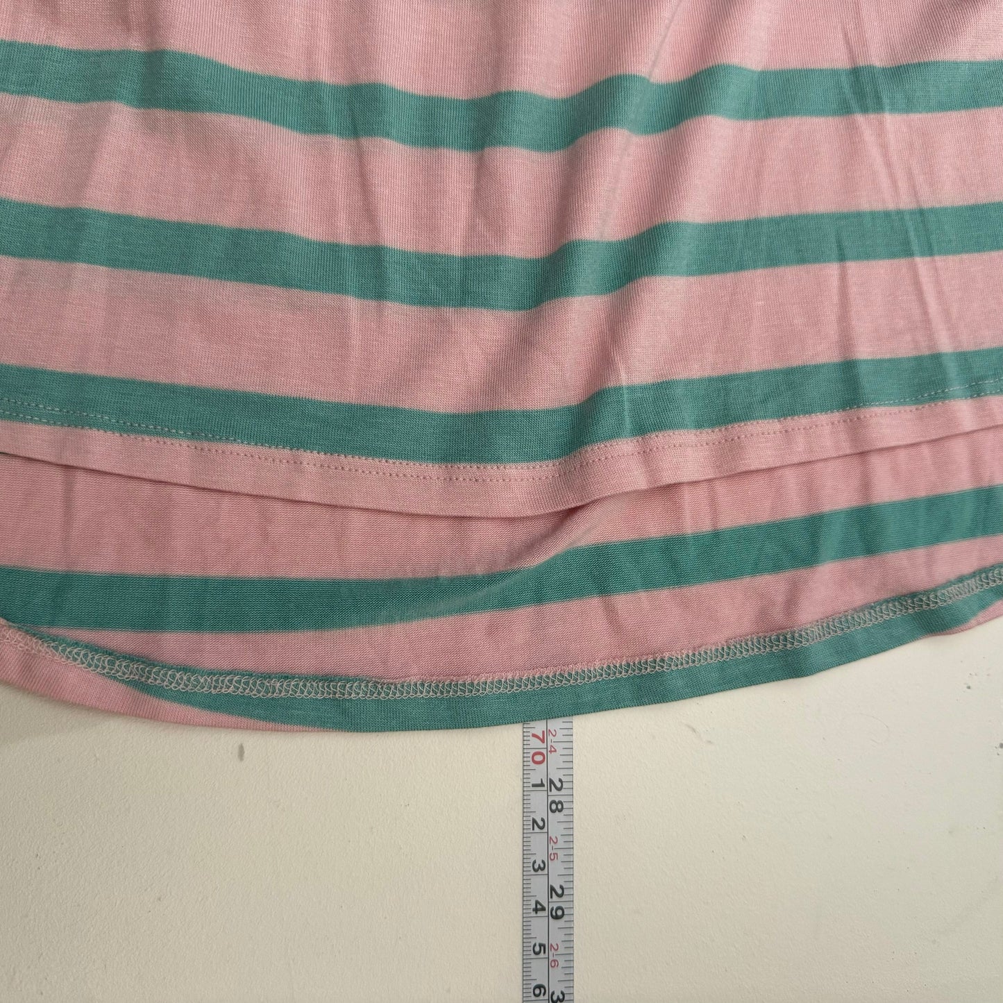LuLaRoe Vault | Lynnae L/s Top | Size: XS (2-4) | Pink/Green | Striped | NWT
