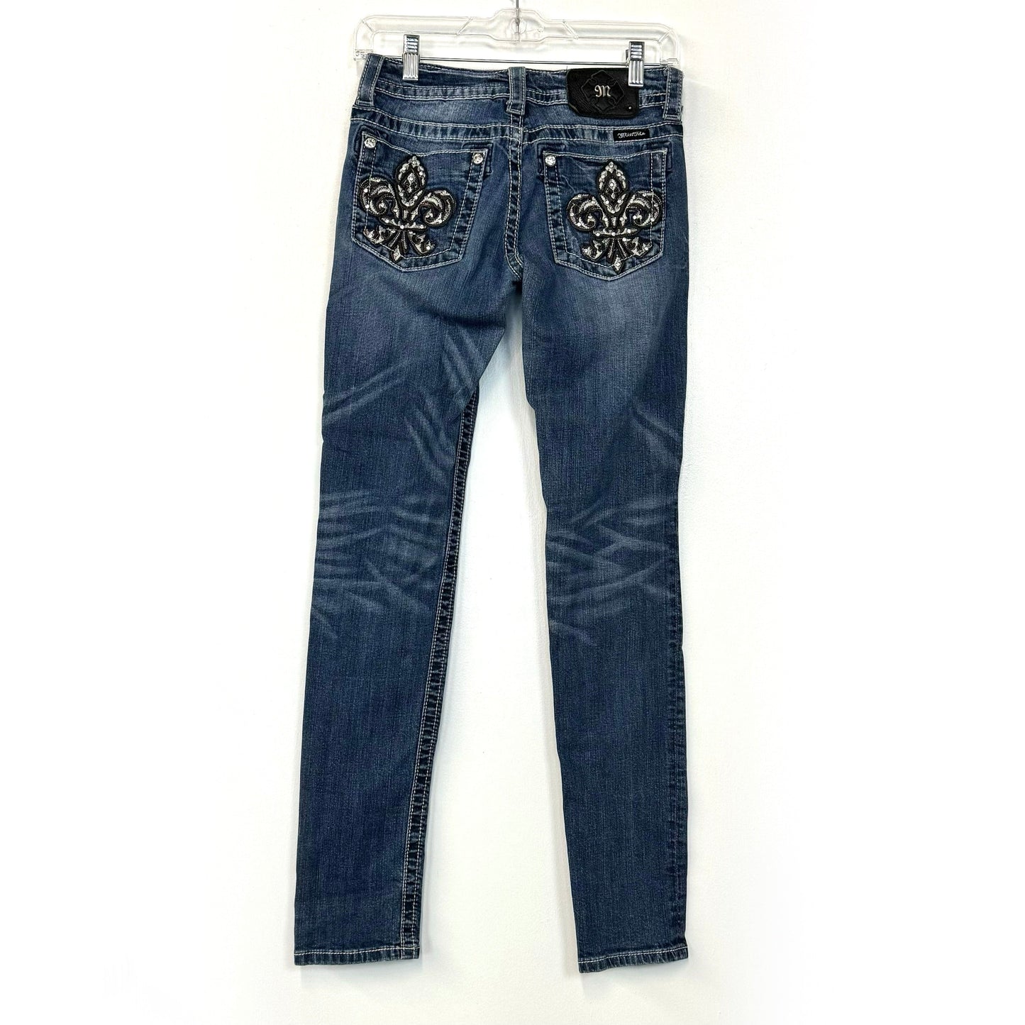 Miss Me Womens Denim Skinny Jeans - Machine Washable Comfort - Perfect for Casual Wear - Available in Blue, Size 27