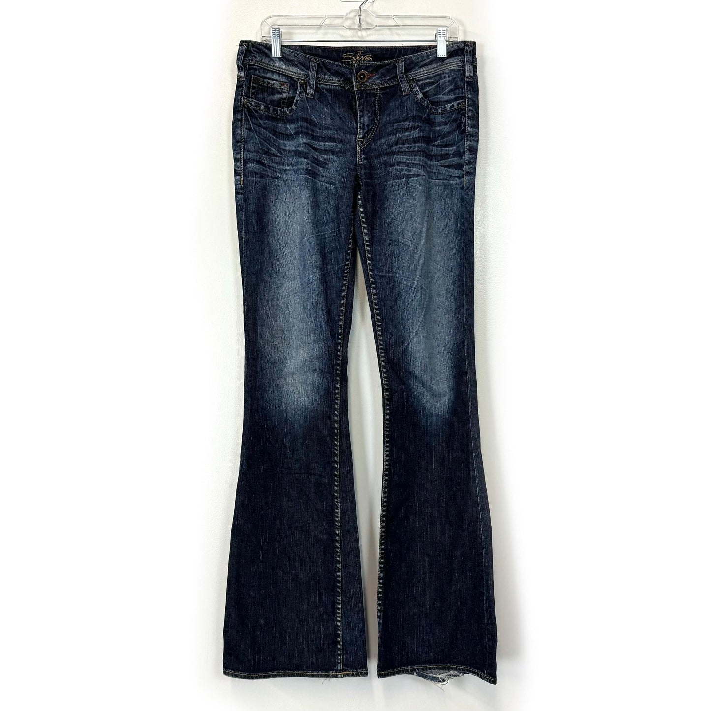 Silver Jeans Aiko – Womens Wide Leg Denim for Casual Wear – Color: Blue – Size: 30/35