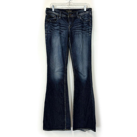 Silver Jeans Aiko – Womens Wide Leg Denim for Casual Wear – Color: Blue – Size: 30/35
