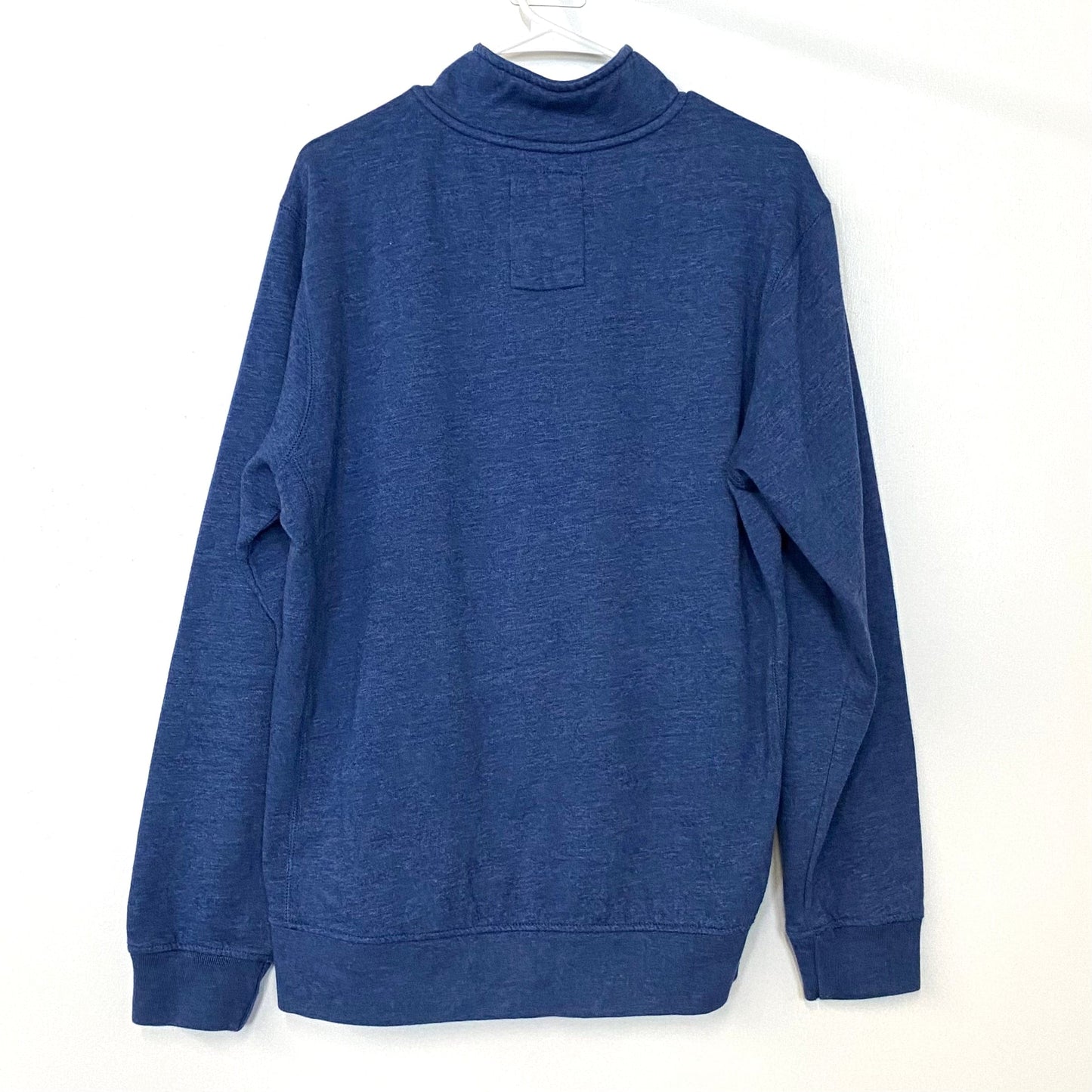 League Brand ‘KANSAS’ Pullover Sweatshirt Size L Blue 1/4 Zip L/s Tri-Blend Pre-Owned